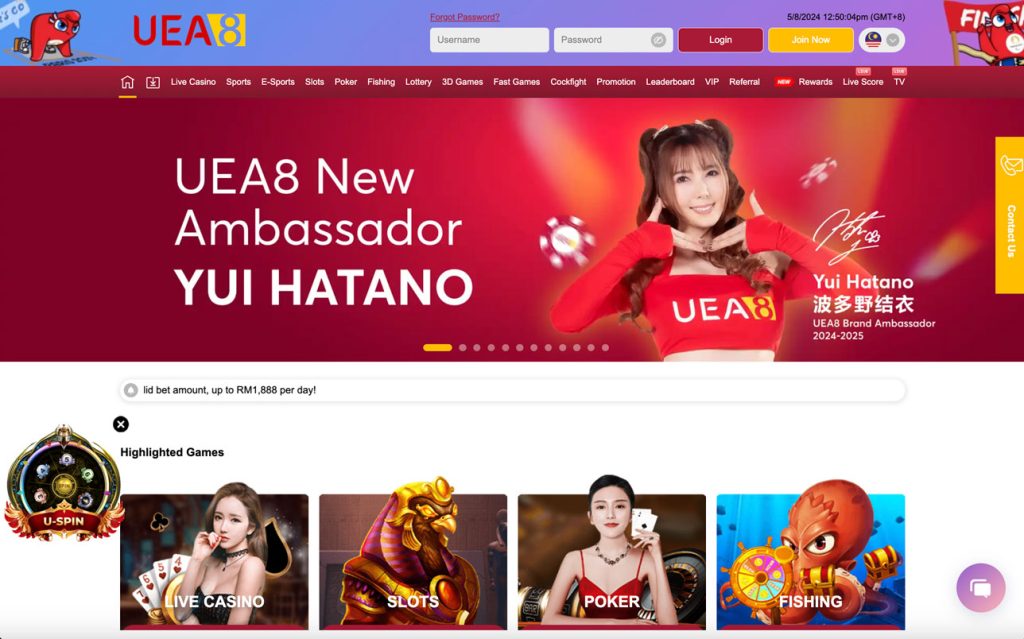 UEA8 Free Credit Casino Download